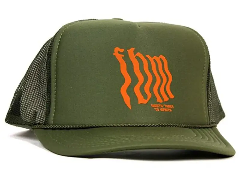 FBM "Wavy Mesh Trucker" Cap - Green
