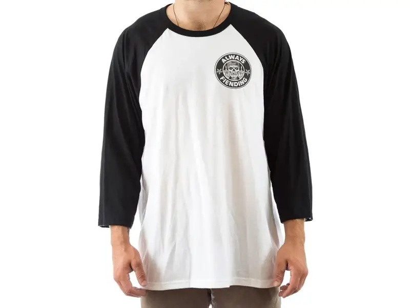 Fiend BMX "Reynolds" 3/4 Longsleeve - White/Black