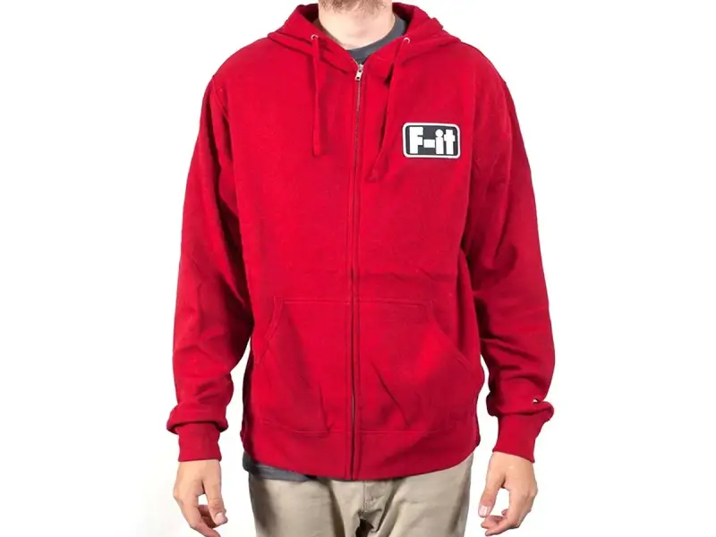 Fit Bike Co. "Patch" Hooded Zipper - Red