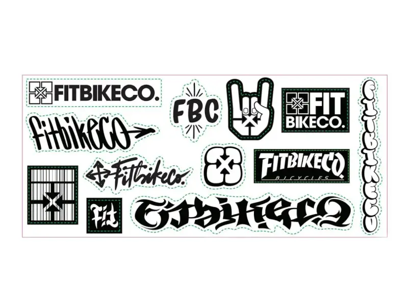 Fit Bike Co. "Black & White" Stickerset