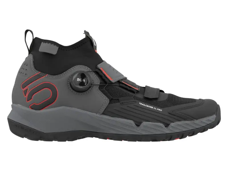 Five Ten "Trailcross Pro Clip-In" MTB Schuhe - Grey/Black/Red