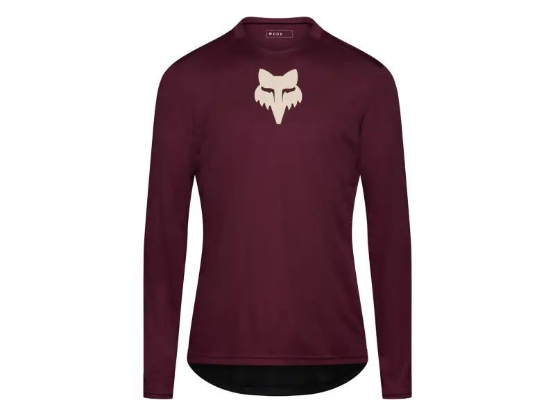 Fox Racing "Ranger Fox Head Long Sleeve" Jersey - Dark Maroon