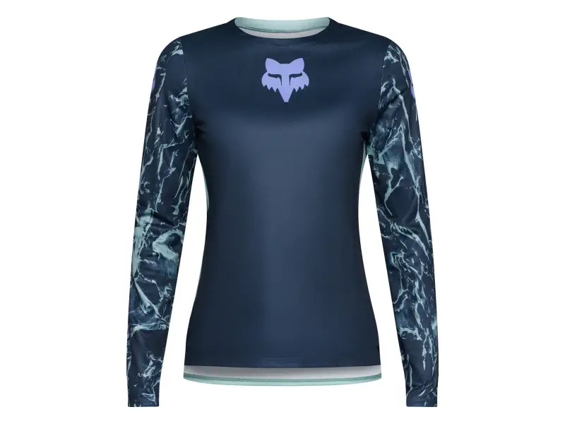 Fox Racing "Ranger Image Print Women Long Sleeve" Jersey - Arctic Blue
