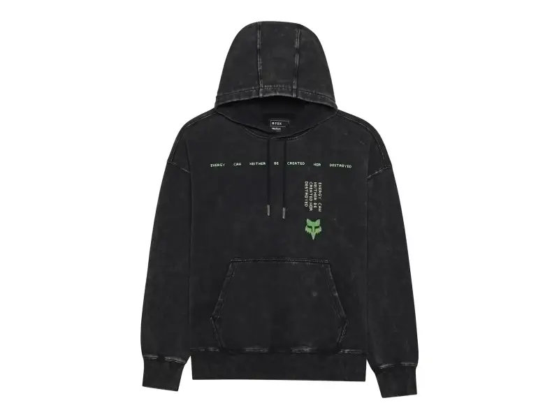 Fox Racing "Throttle Oversized Fleece" Hooded Pullover - Black