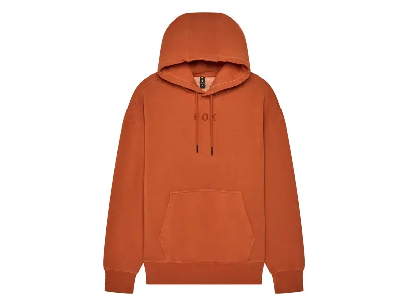 Fox Racing "Wordmark Oversized Fleece" Hooded Pullover - Cognac