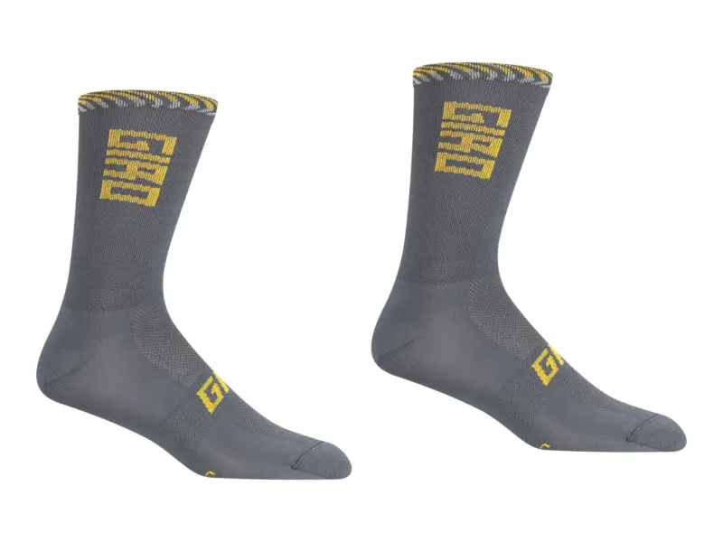 Giro "Comp Racer High Rise" Socks - Dark Shark/Spectra Yellow