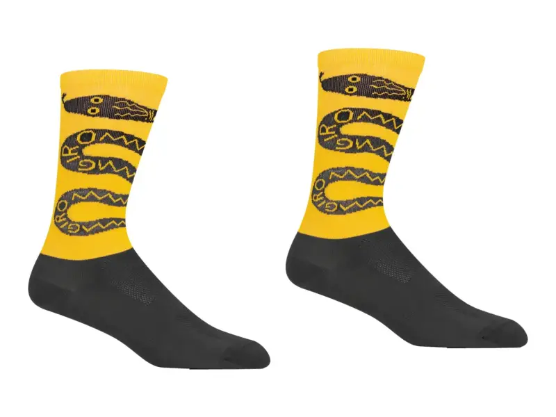 Giro "Comp Racer High Rise" Socks - Ochre Snake