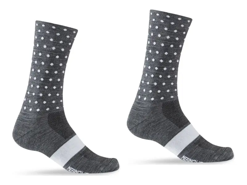 Giro "Seasonal Merino" Socken - Charcoal/White Dots