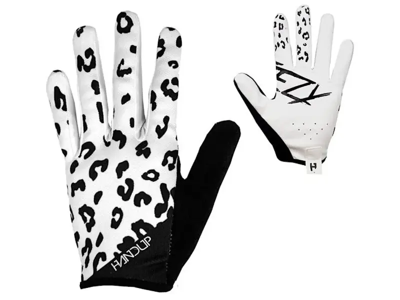 Handup "Most Days White Leopard" Gloves - Black/White
