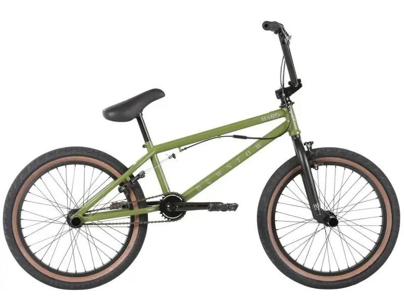 Haro Bikes "Downtown DLX" BMX Bike - Matte Army Green