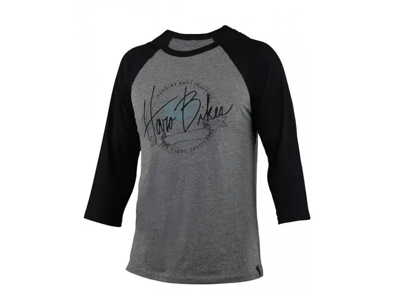 Haro Bikes "Raglan Stamped" 3/4 Longsleeve - Black/Grey