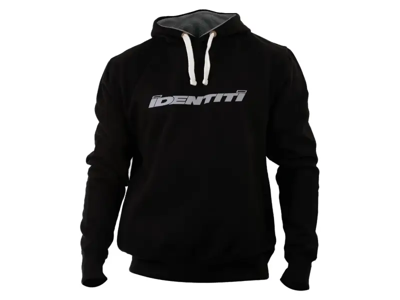 Identiti "Finger Print Logo" Hooded Pullover - Black