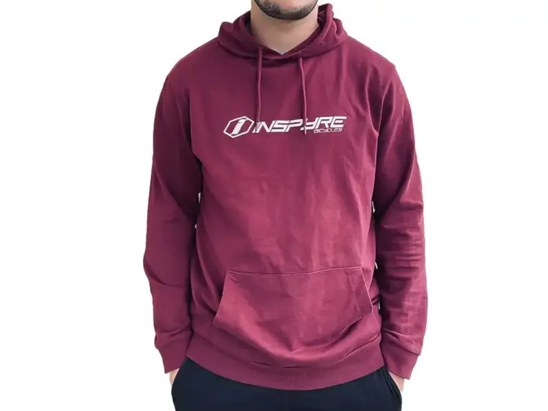 Inspyre Bicycles "Logo Sweat" Hooded Pullover - Burgundy