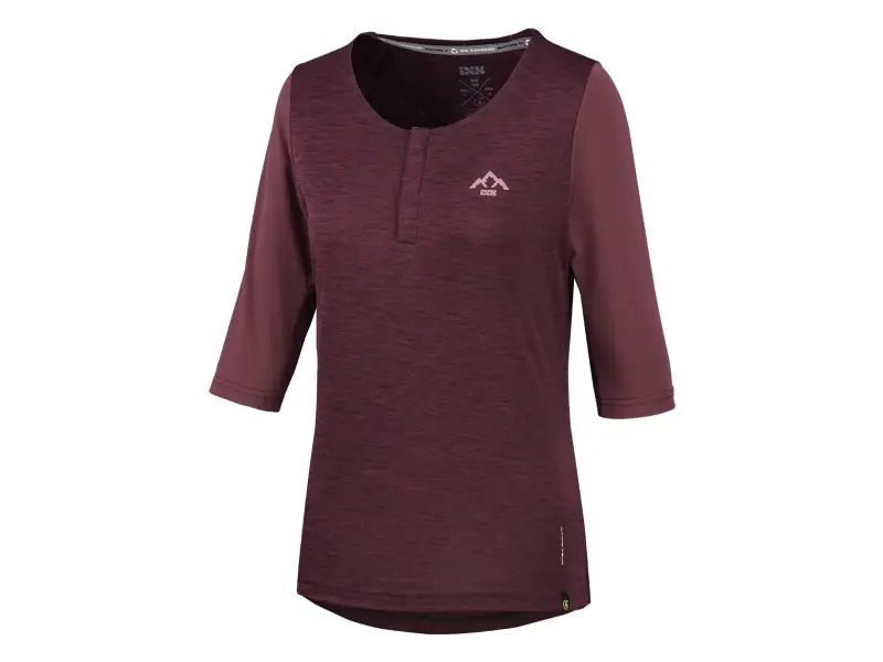 iXS "Carve X Women Henley" Jersey - Dark Red