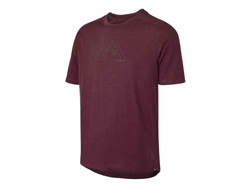 iXS "Flow Tech Kids Tee Mnt Graphic (S/S)" Jersey - Dark Red