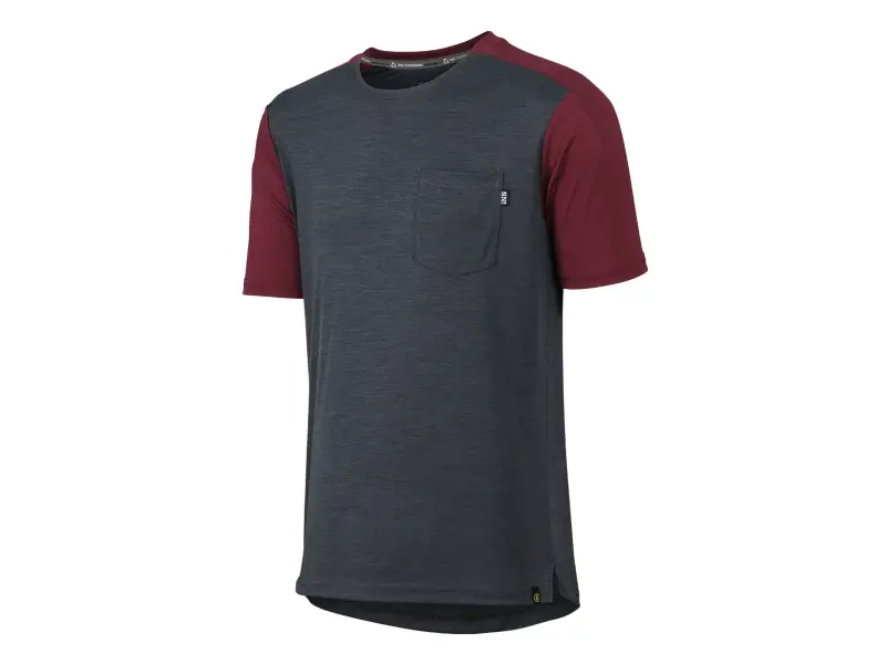 iXS "Flow X Short Sleeve" Jersey - Dark Red