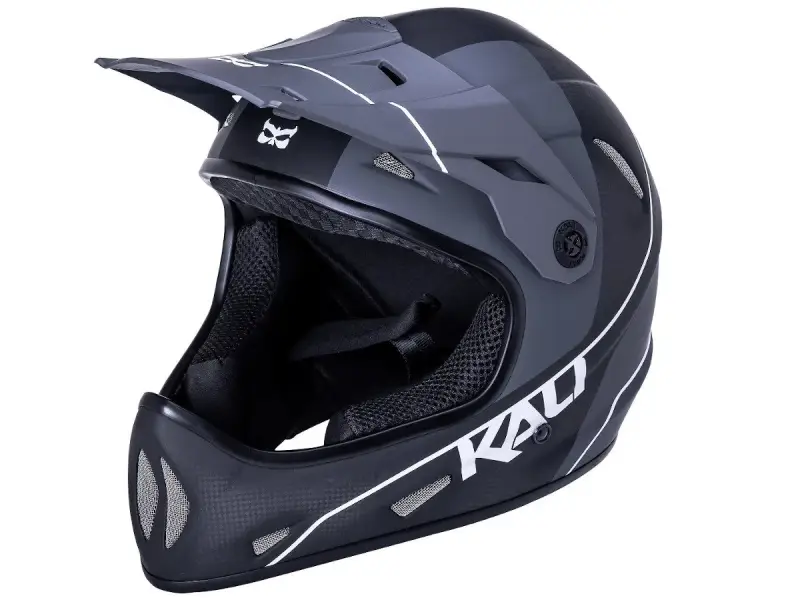 Kali Protectives "Alpine Carbon Pulse" Fullface Helm - Matt Black/White