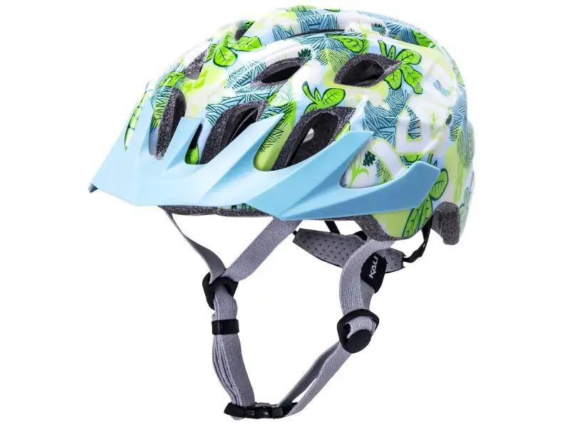 Kali Protectives "Chakra Youth" MTB Helm - Flora Gloss Blue