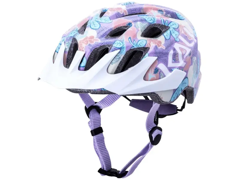 Kali Protectives "Chakra Youth" MTB Helmet - Flora Gloss Purple