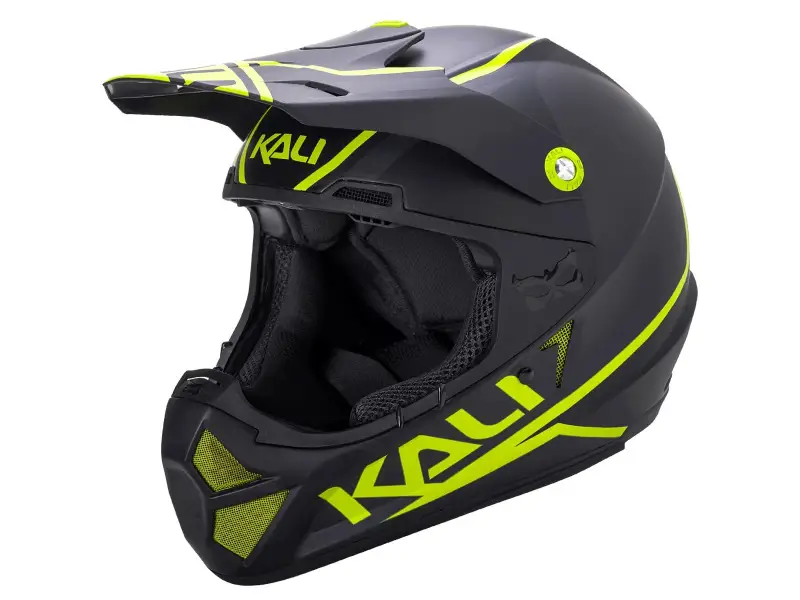 Kali Protectives "Shiva 2.0" Fullface Helm - Matt Titan/Flourescent Yellow