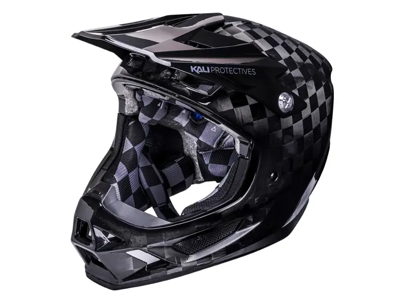 Kali Protectives "Trinity Carbon" Fullface Helm - Solid Gloss Carbon