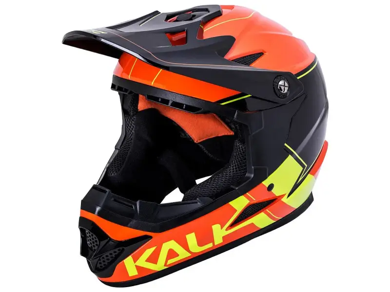 Kali Protectives "Zoka" Fullface Helm - Orange/Flourescent Yellow