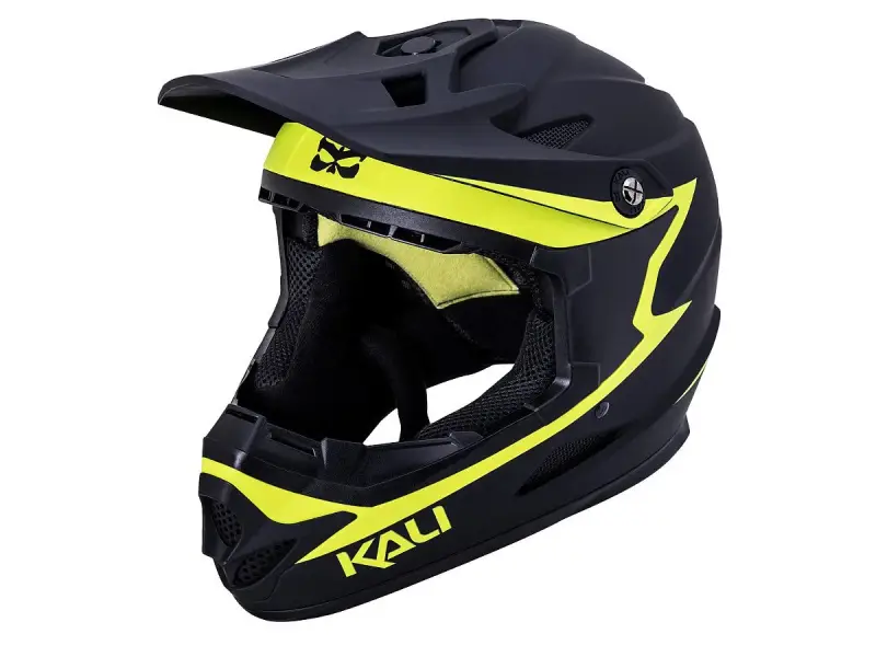 Kali Protectives "Zoka Youth" Fullface Helm - Black/Flourescent Yellow
