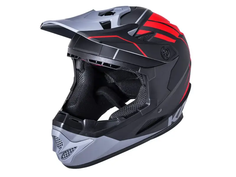 Kali Protectives "Zoka Youth" Fullface Helm - Black/Grey/Red