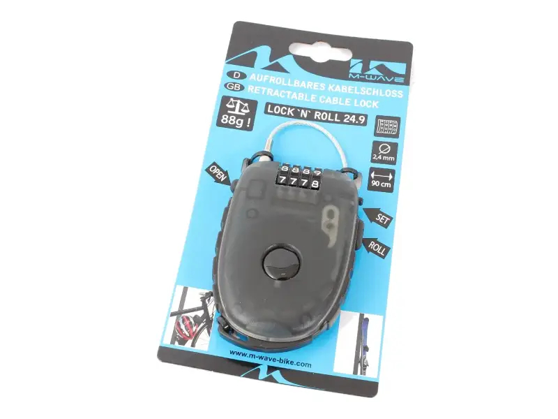 KHE Bikes "Lock N Roll 24.9" Cable Lock - 2.4 mm x 90 cm