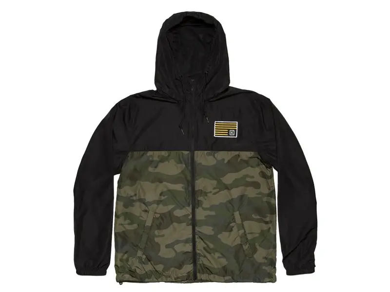 Kink Bikes "Breach" Windbreaker Jacket - Black/Camo