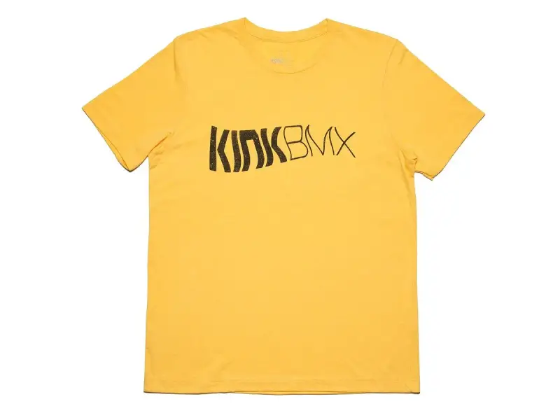 Kink Bikes "Classic Swerve" T-Shirt - Heather Gold