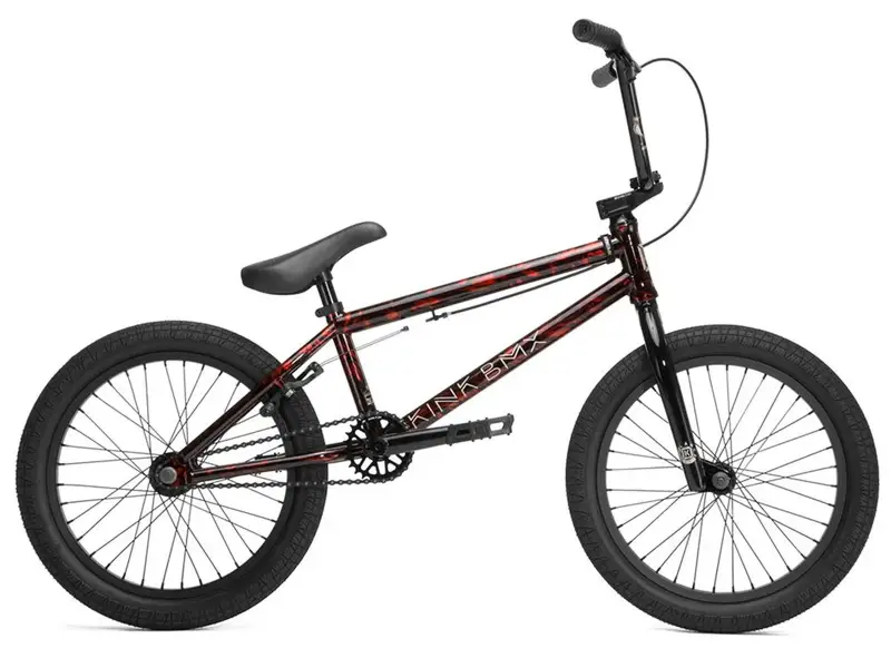 Kink Bikes "Kicker 18" 2018 BMX Rad - Gloss Blood Orange Splash - 18 Zoll