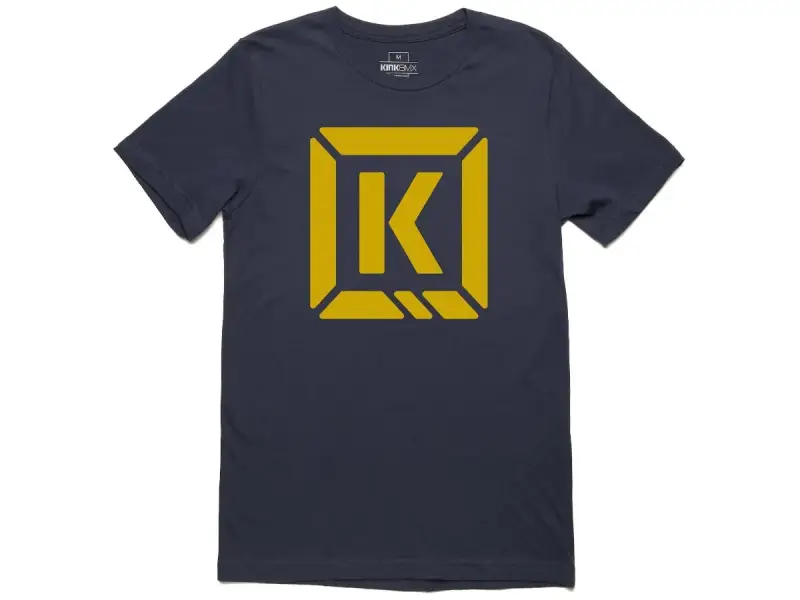 Kink Bikes "Represent" T-Shirt - Navy/Gold