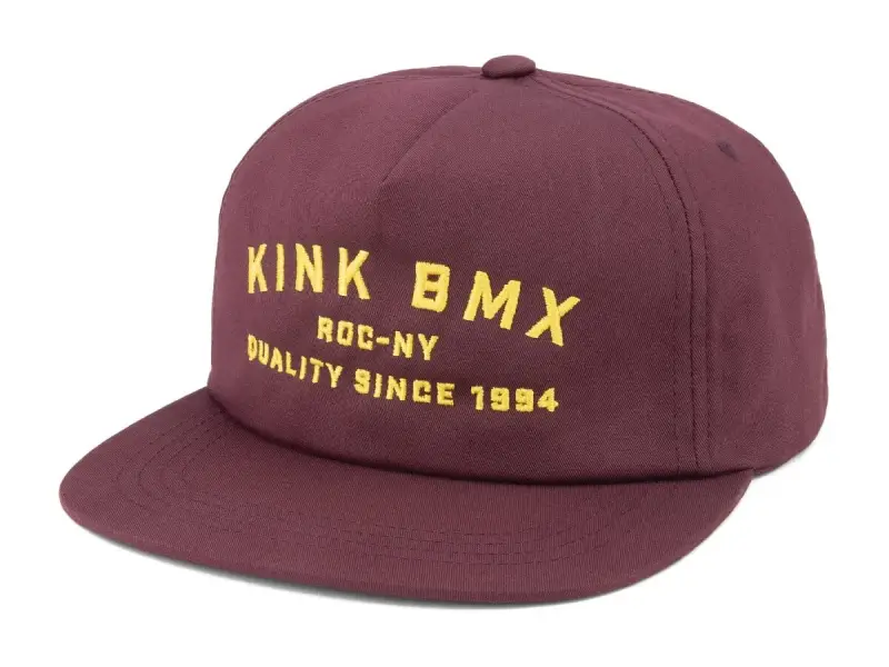 Kink Bikes "Statement Snapback" Cap - Maroon