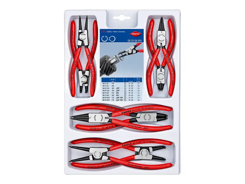 Knipex "00 20 04 V01" Sicherungsringzangen Set - 8-teilig