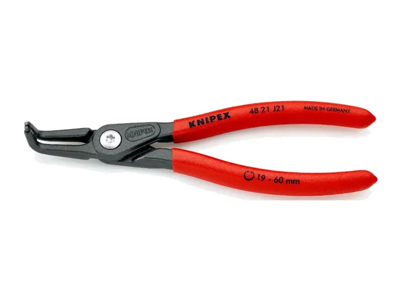 Knipex "48 21 J21" Präzisions-Sicherungsringzange - innen 19-60 mm - 90° gewinkelt