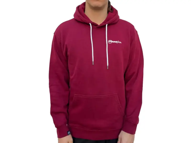 kunstform "Back Logo v2" Hooded Pullover - Bordeaux