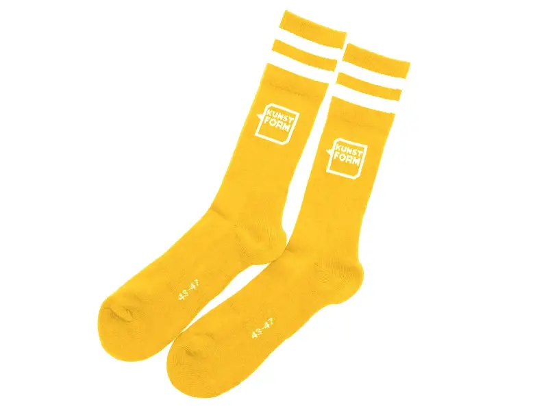 kunstform "Logo" Socks - Yellow