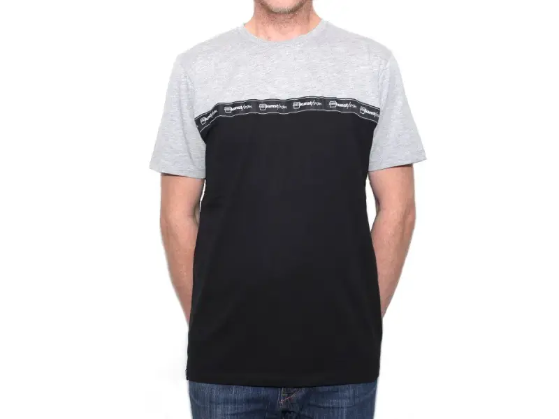 kunstform "Tape" T-Shirt - Black/Grey Melange