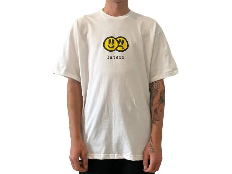 Laterr Threads "Smile Now Cry Laterr" T-Shirt - White