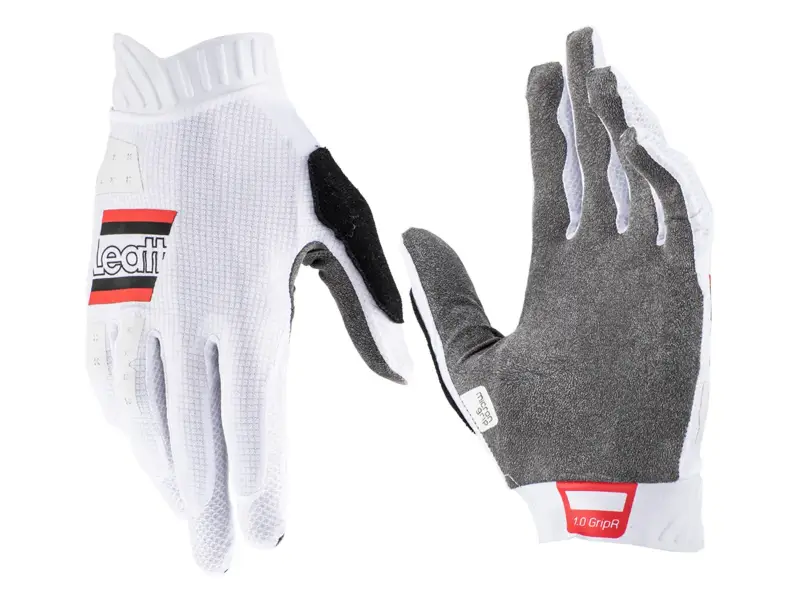 Leatt "MTB 1.0 GripR Junior" Gloves - White