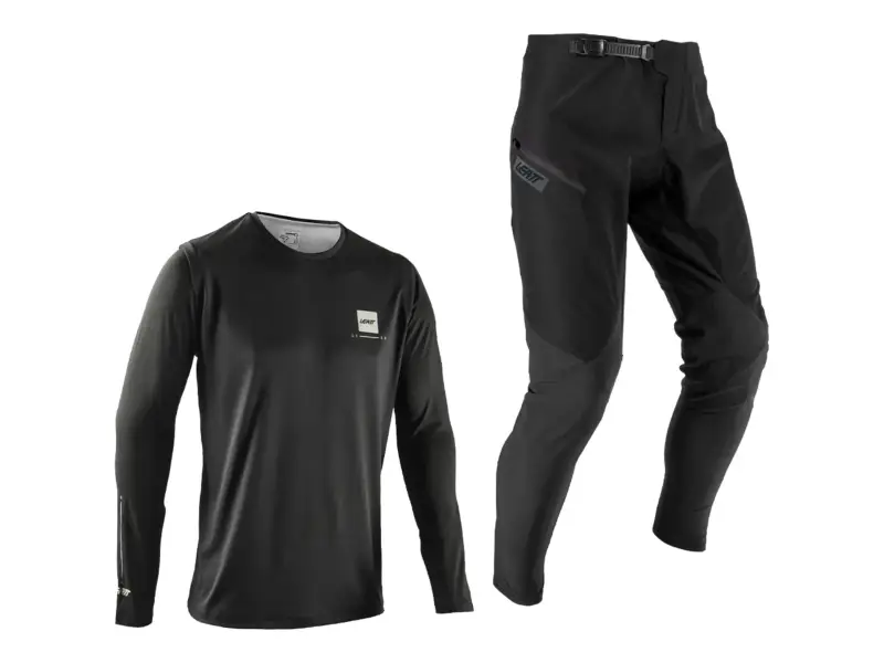 Leatt "Ride Kit MTB Gravity 1.0 Junior" Bekleidungsset - Ghost Black