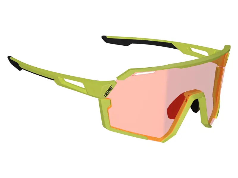 Leatt "RideViz Pro" Sonnenbrille - Iriz Cryztal Red Lens / Neon Yellow
