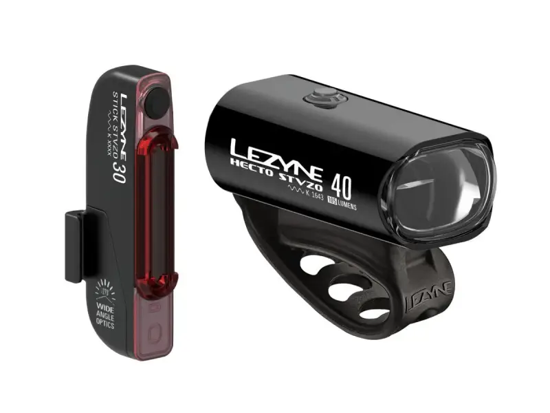 Lezyne Fahrrad Beleuchtungsset Hecto Drive 40 StVZO / Stick Drive StVZO