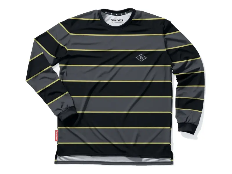 Loose Riders "Baseline Long Sleeve" Jersey - Black/Grey