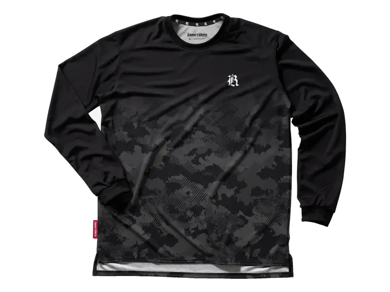 Loose Riders "Essentials Dipped Long Sleeve" Jersey - Stealth