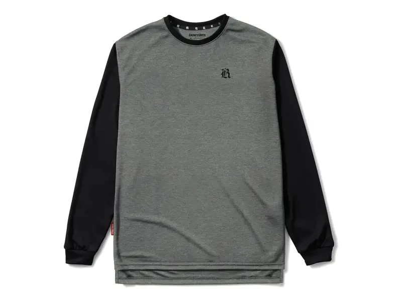 Loose Riders "Essentials Heather Long Sleeve" Jersey - Light Grey