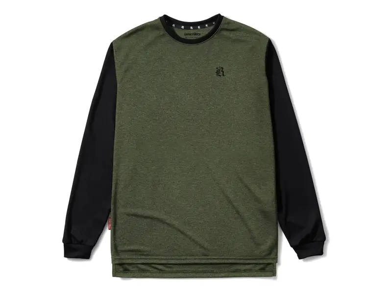 Loose Riders "Essentials Heather Long Sleeve" Jersey - Olive