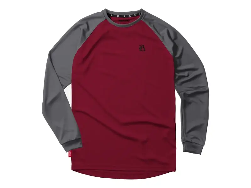Loose Riders "Essentials Long Sleeve" Jersey - Burgundy/Grey