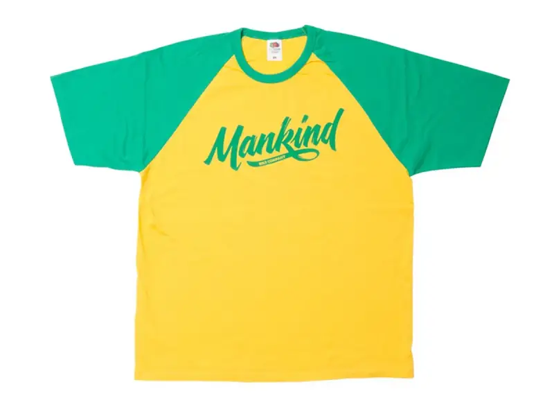 Mankind Bike Co. "Groove Raglan" T-Shirt - Yellow/Green